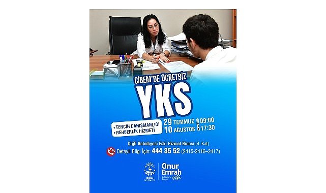 Çiğli Belediyesi’nden YKS Adaylarına Ücretsiz Tercih Danışmanlığı